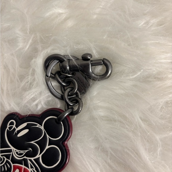 Coach Black & Red Mickey Mouse Key Holder / Key Charm - Picture 2 of 5